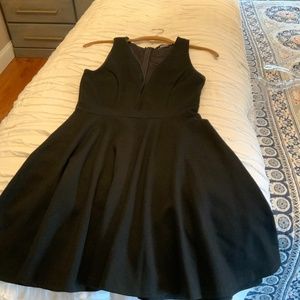 Black low cut formal dress